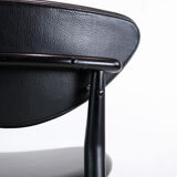Chair, Finn Juhl, Black painted oak, House of Finn Juhl, model 108