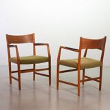 Hans Wegner Danish 'Town Hall' Wooden Arm / Side Chairs by Plan Mobler 50s