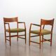 Chaises d'appoint/accoudoirs en bois « Town Hall » danoises de Hans Wegner par Plan Mobler, années 50