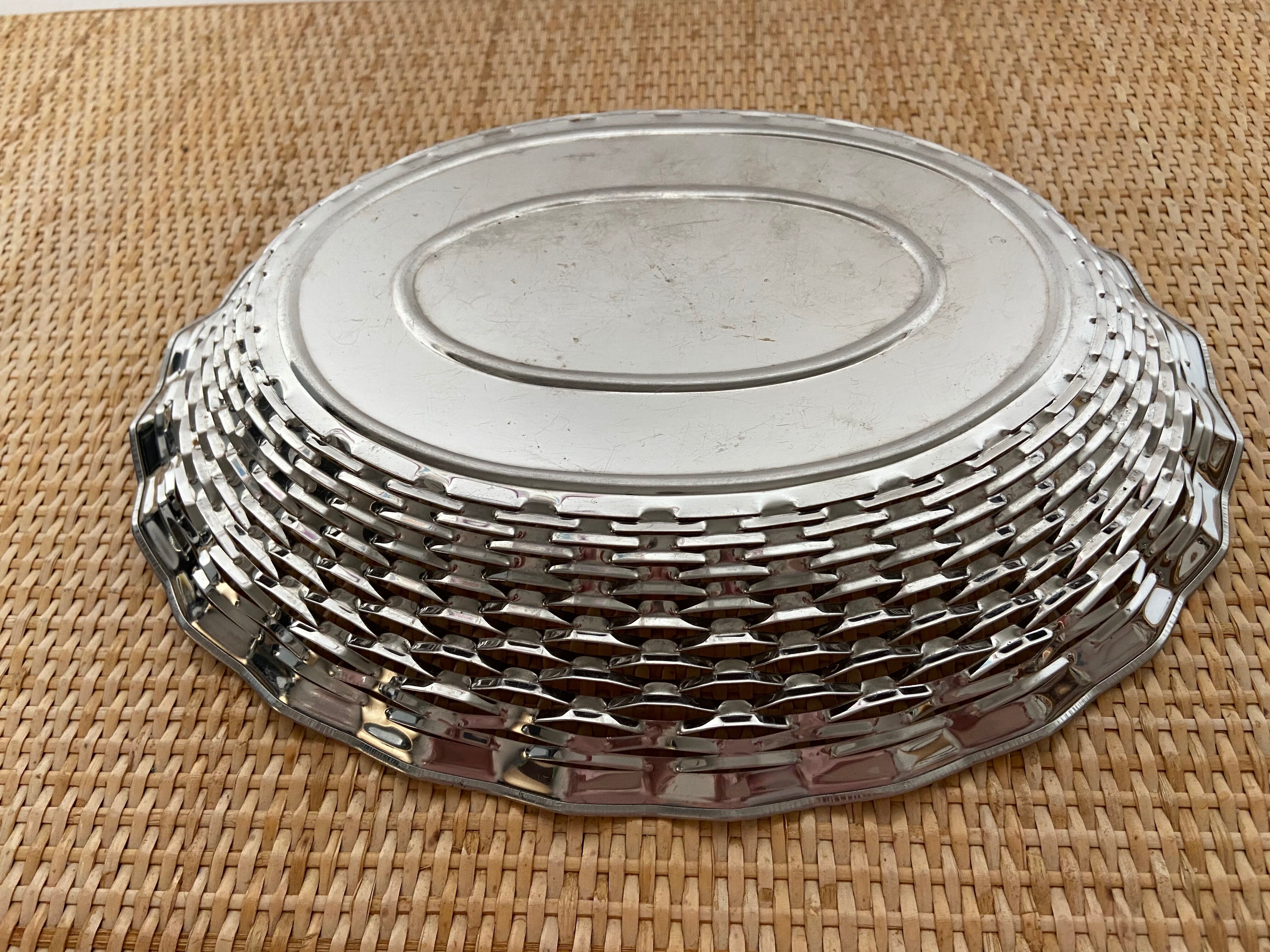 Panier à pain inox années 1960