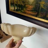 Beige opaline ceiling light in uraline