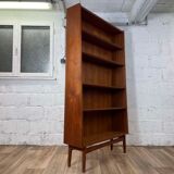 Vintage Scandinavian teak bookcase by Johannes Sorth for Nexø Møbelfabrik, 60s