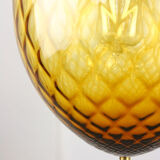 Vintage amber murano glass lamp from empoli