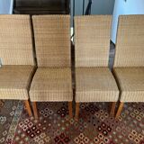 4 chaises rotin