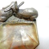 Bronze ashtray signed albert marionnet (1852-1910) art nouveau