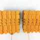 2 vintage scandinavian pine sconces 1960