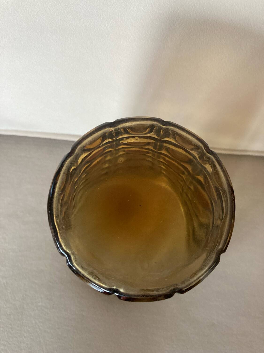 Art Deco Amber Yellow Glass Vase