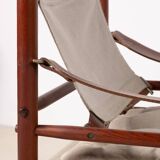 Arne Norell Sirocco Lounge Chair in Ash and Canvas, 1960s Sweden