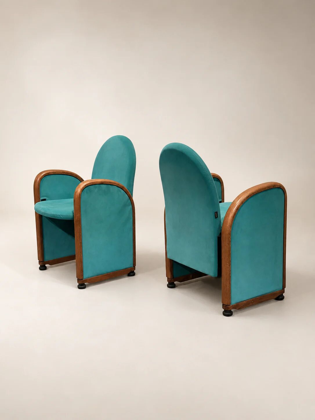 Rare Pair of Gufram Auditorium Armchairs, Italy, 1980s
