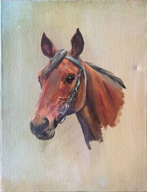 Tableau ancien HST ''Tête