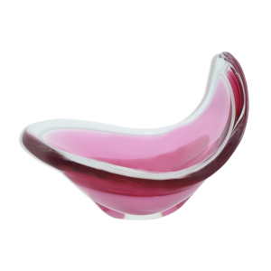 Bol en verre rose par