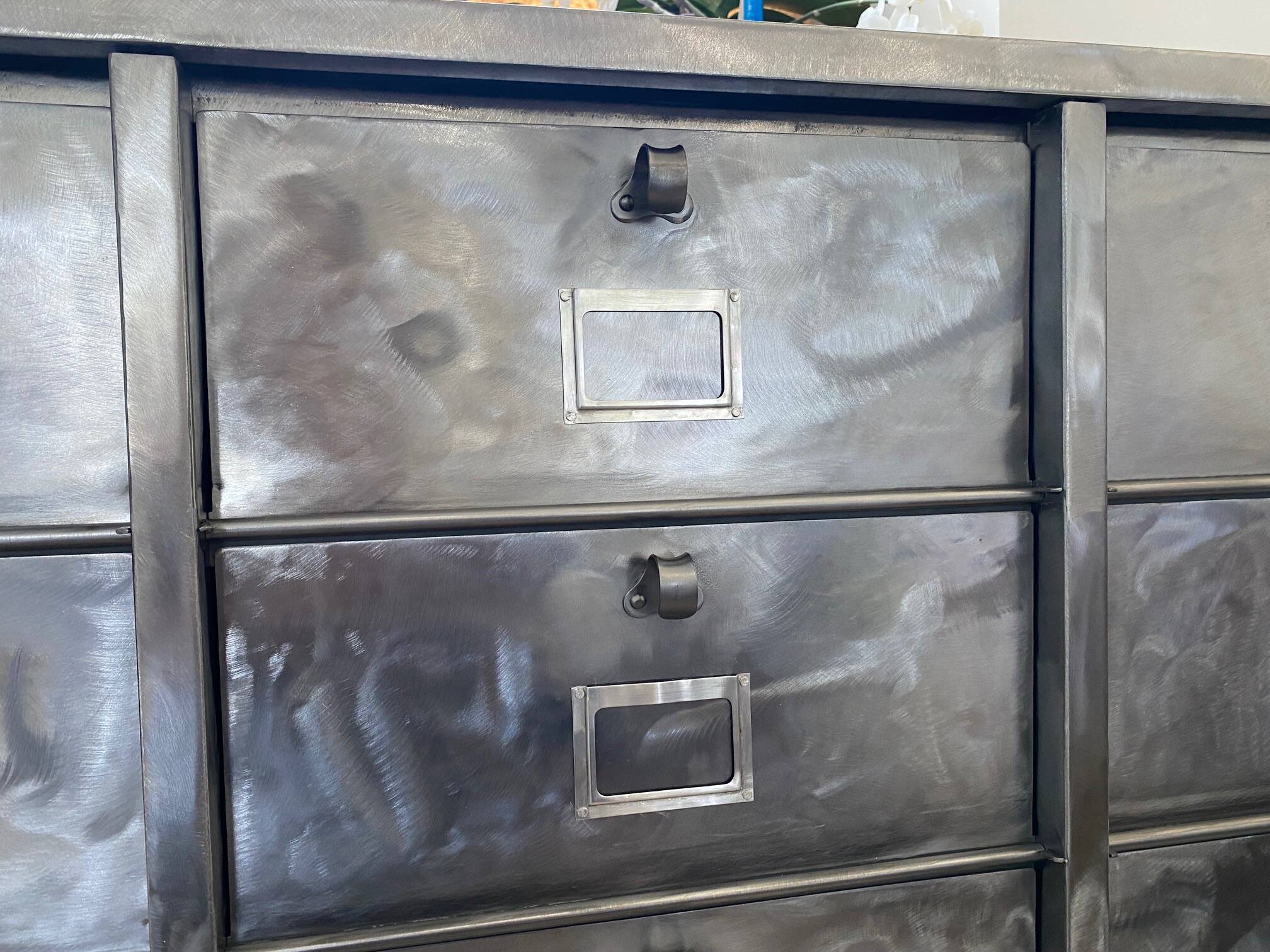 Furniture with 15 flaps industrial metal locker Strafor 1950