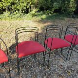 6 chairs from the 80s, metal structure