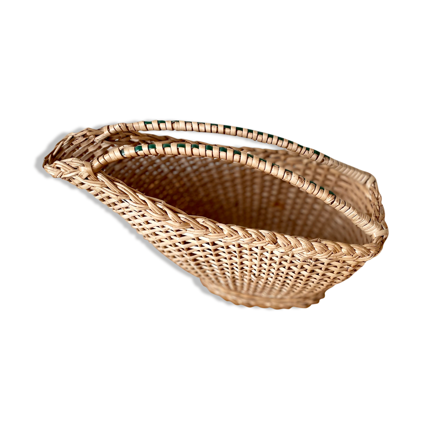 Vintage rattan bottle holder