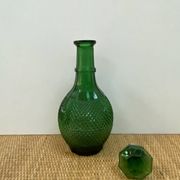 Italian carafe Empoli from the 1960s - Glass with diamond points.