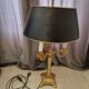 Three-light bouillotte lamp in bronze, Empire style.