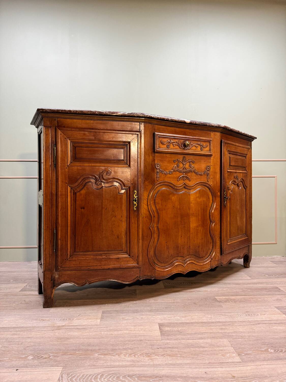 Buffet With Cut Sides In Cherry Wood From Louis XV XVIII Eme Century