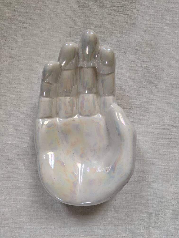 Large ceramic pocket emptier, contemporary design, 80s/90s