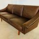 Vintage Danish mid-century retro Aage Christiansen (Matador) leather sofa 60s