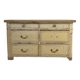 Double-sided shop counter furniture with 6 drawers, length 156 cm.