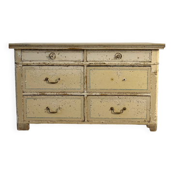 Comptoir de magasin double face, 6 tiroirs