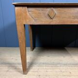 Old decorated wooden kitchen table