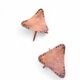 2 x matching vintage tooled leather tripod chair / camp chair