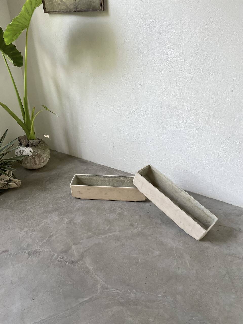 Paire de jardinière moderniste en éternité par Willy Guhl
