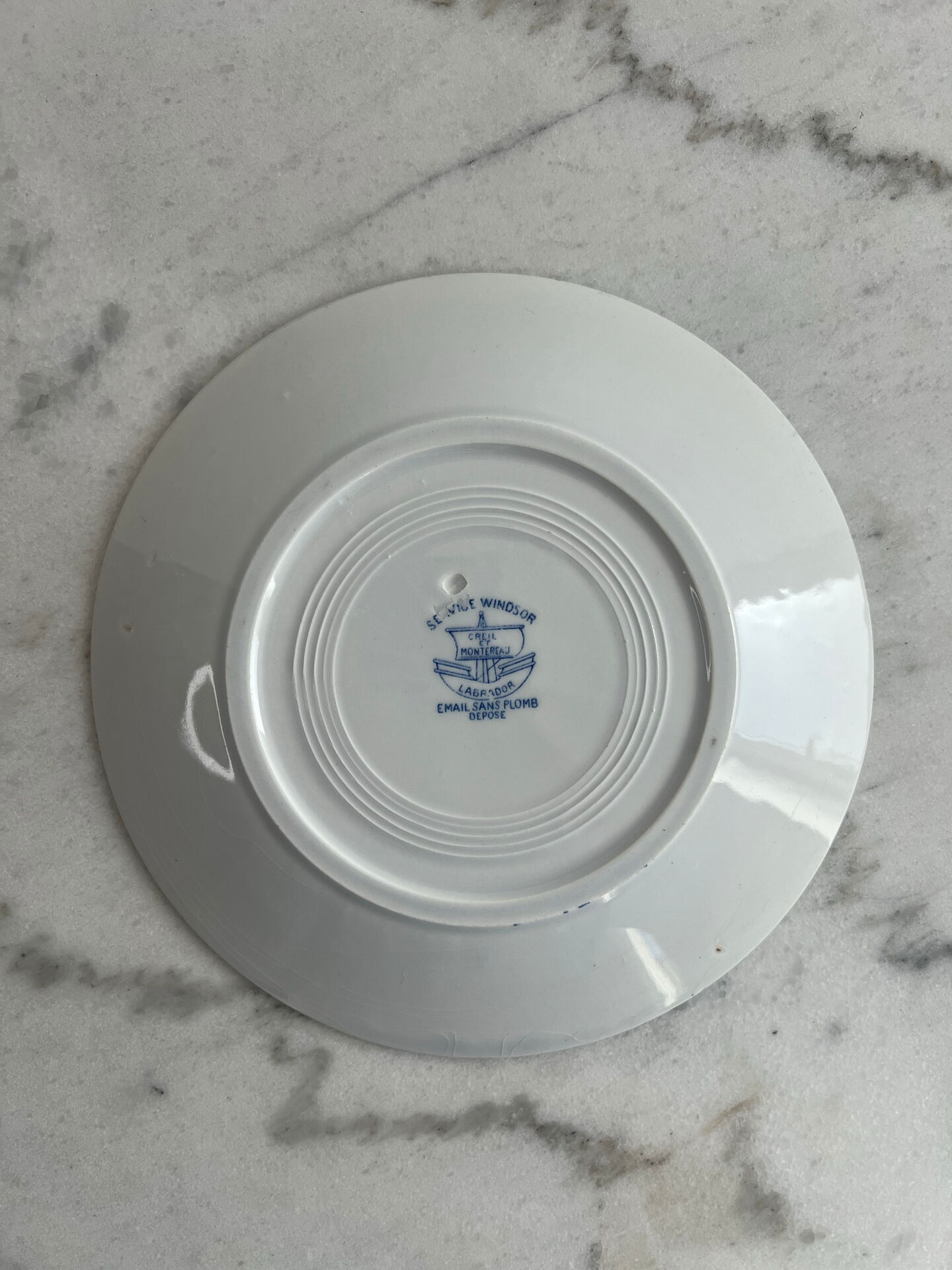 Set of 22 dessert plates Windsor Service Creil and Montereau