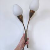 Duo of torch wall lamps