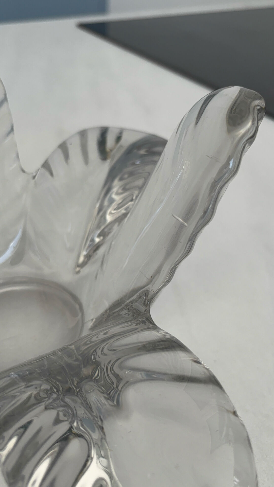 Vide-poche vintage Vannes-le-Châtel en cristal formant fleur