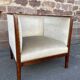 Art Deco Lounge armchair Velvet mahogany vintage 1930s