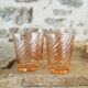 6 Rosaline glasses, vintage Arcoroc
