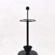 Porte-parapluie noir post-moderne Castiglioni style Memphis, Italie, années 1980
