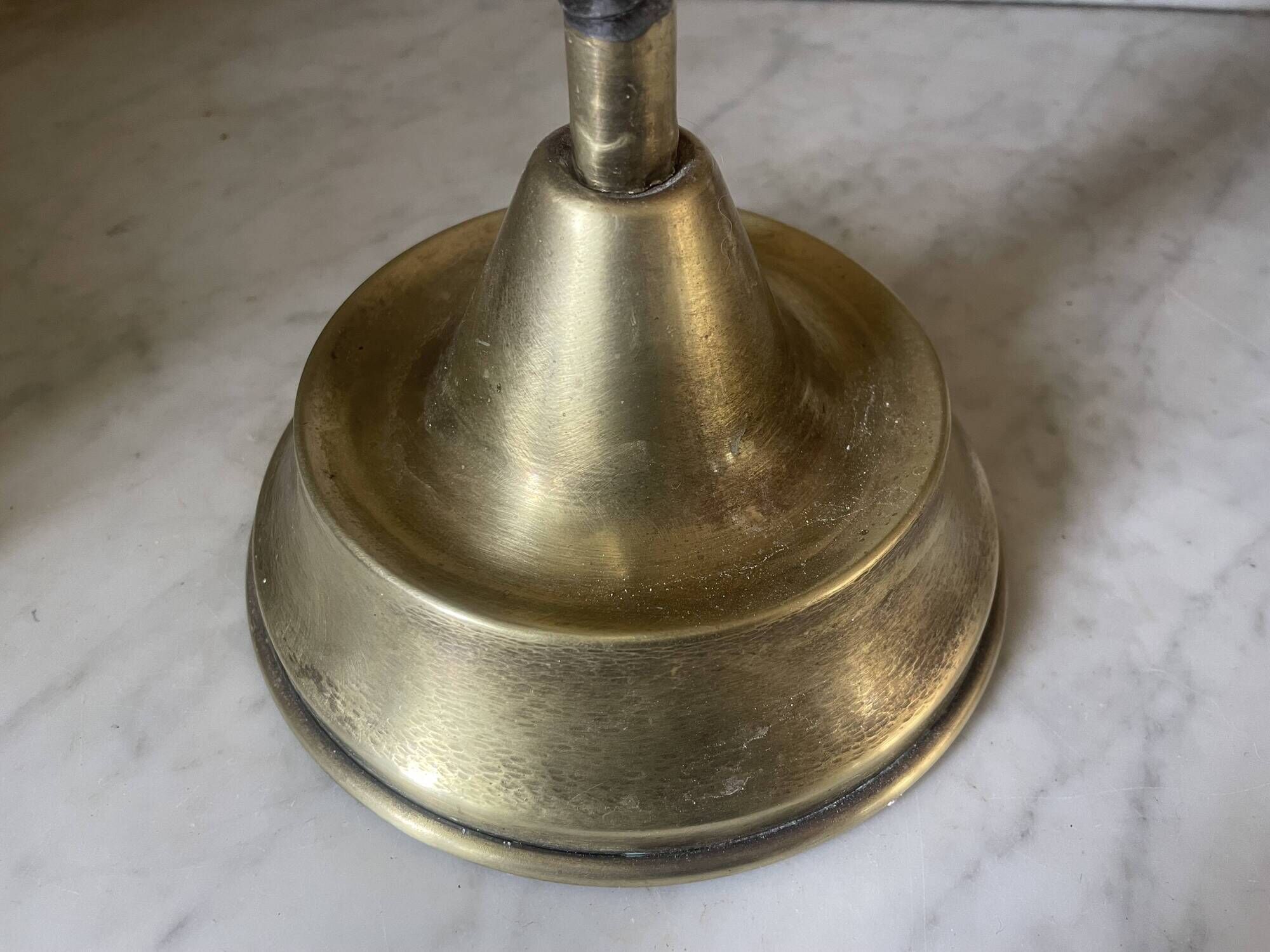 Antique repoussé brass umbrella stand
