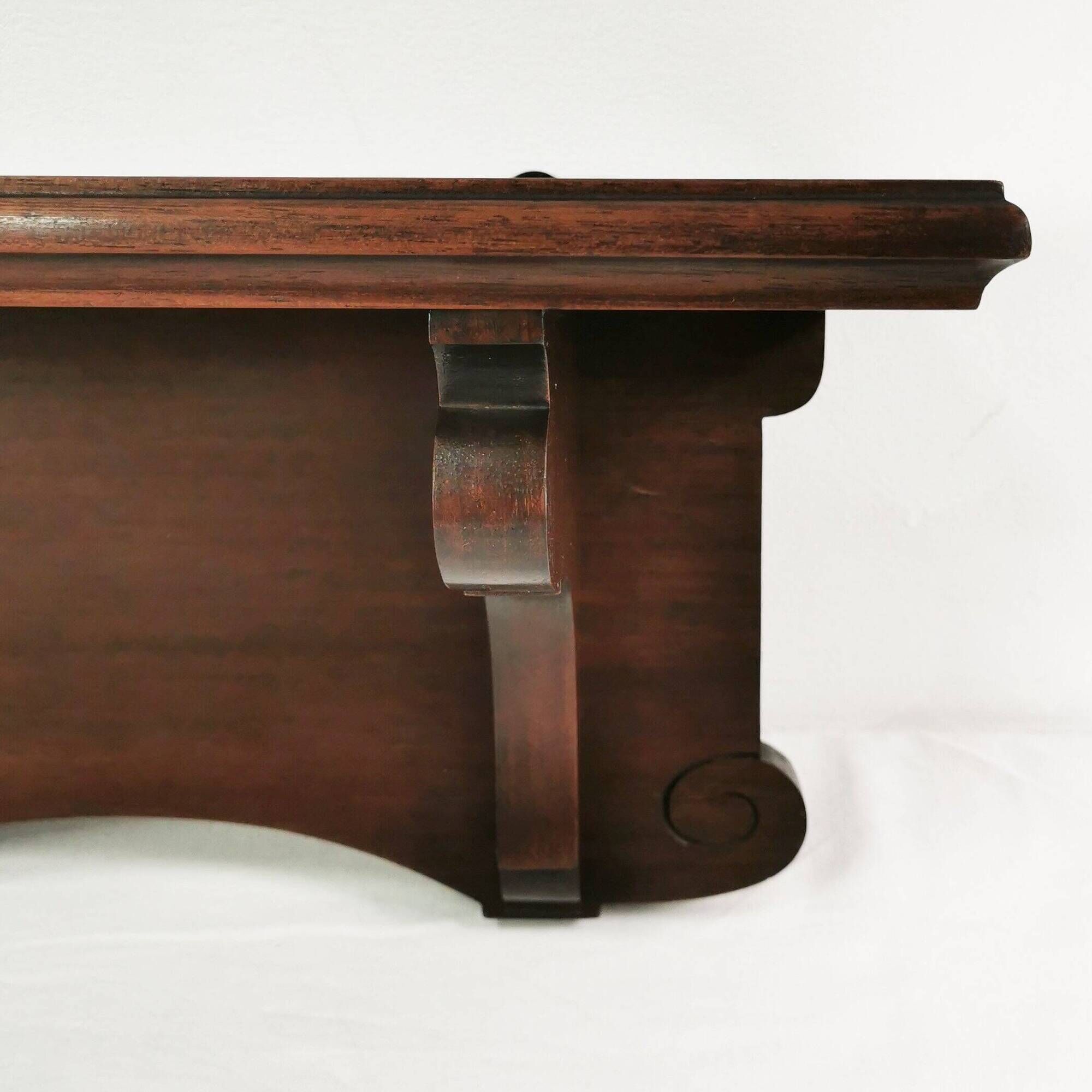 Art Nouveau mahogany shelf, Denmark 1930s.