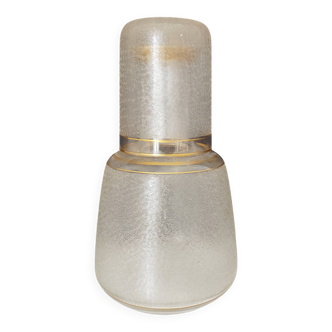 Night carafe and its frosted glass cup