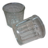 Pair of 2 old jam pots 500 ml