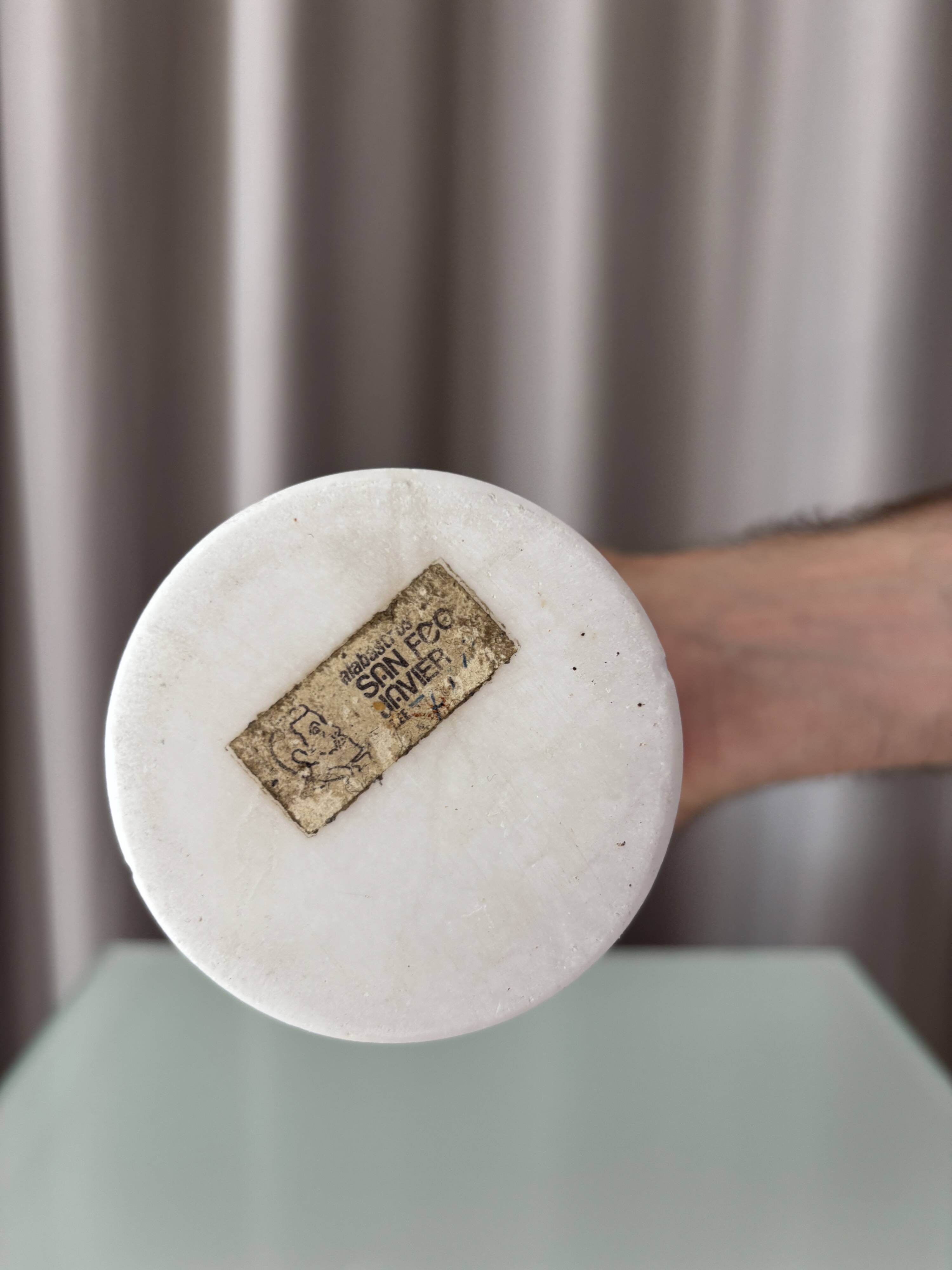 Vintage Spanish Alabaster Sculptural Vase – San Leo – Minimalist – 1970s