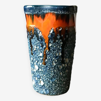 Fat lava vase J Ribero Vallauris
