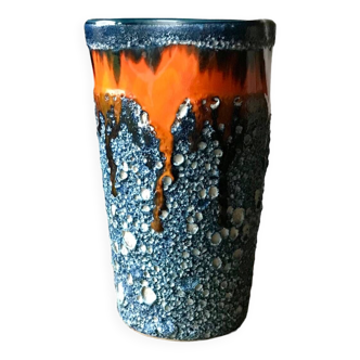 Fat lava vase J Ribero Vallauris