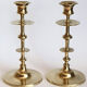 Duo of brass candle holders