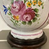 Ceramic lamp pattern roses