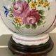 Ceramic lamp pattern roses