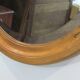 Oval mirror in blond Walnut former 58x92cm