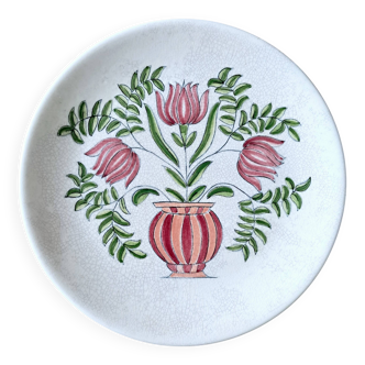 Ceramic plate signed MC Décor Main