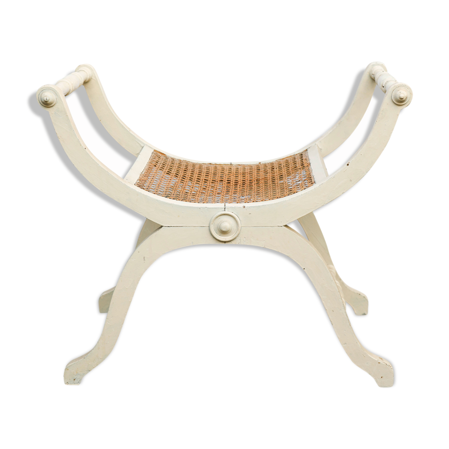 Fauteuil curule canné