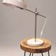 Vintage adjustable desk lamp in chrome and white metal – 1970s