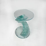 Table d’appoint en verre spiralé Ravello, années 1980