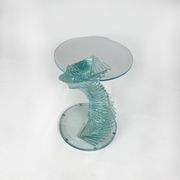 Table d’appoint en verre spiralé Ravello, années 1980